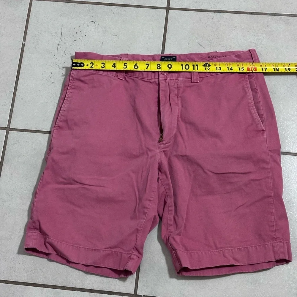 J.Crew Men Pink Twill Stanton Chino‎ Shorts Classic Fit size 32.